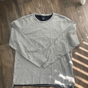 7 For All Mankind Luxe Light Gray Long Sleeve Shirt